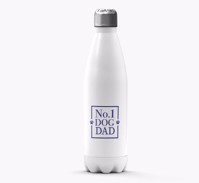 'No.1 Dog Dad'- Personalised {breedFullName} Water Bottle